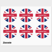 UK-vlagsticker - Aangepaste naam Brits cadeaueleti Ronde Sticker (Vel)