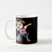 Uk Voetbal Dabbing Hond Union Jack Koffiemok (Links)