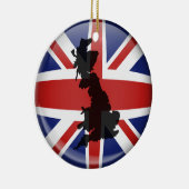 UK Wereldbol Keramisch Ornament (Rechts)