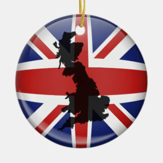 UK Wereldbol Keramisch Ornament