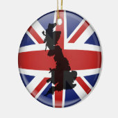 UK Wereldbol Keramisch Ornament (Links)