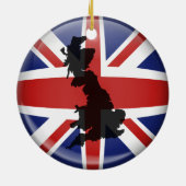 UK Wereldbol Keramisch Ornament (Achterkant)