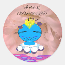 UKAT IK BEN NU ONTSPANNEN RONDE STICKER