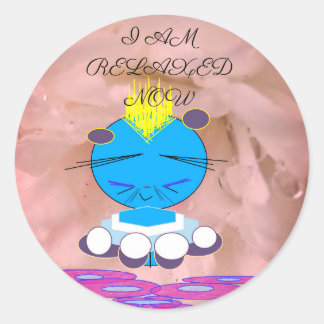 UKAT IK BEN NU ONTSPANNEN RONDE STICKER