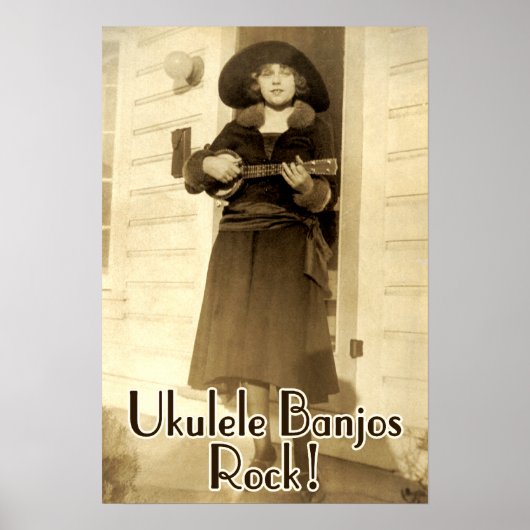 Uke Banjos Rock Poster (Voorkant)