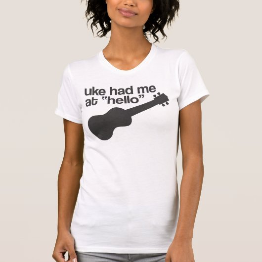 "Uke had me bij 'hallo'-design T-shirt (Voorkant)
