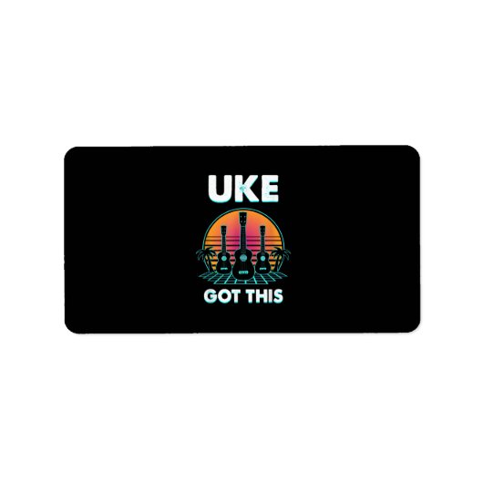 Uke heeft deze grappige Ukulele Player Guitar Musi Etiket (Voorkant)