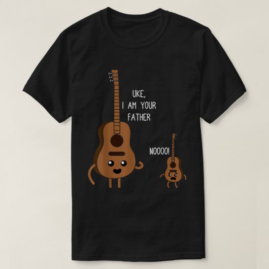 Uke I Am Your Father Funny Ukulele Banjo Guitar Pl T-shirt (Design voorkant)
