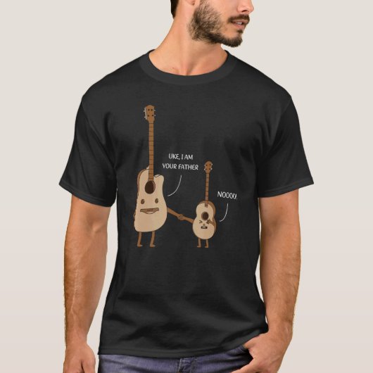 Uke I Am Your Father   Ukulele Guitar Music T-shirt (Voorkant)