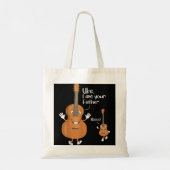 Uke, ik ben je vader Ukulele Guitar Instrument U Tote Bag (Achterkant)