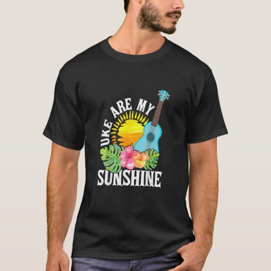 Uke is mijn zonneschijn voor Ukulele Player Ukulel T-shirt (Voorkant)