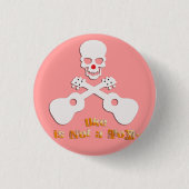 uke is not a toy ronde button 3,2 cm (Voorkant)