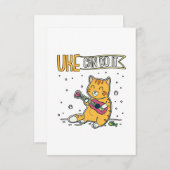 UKE kan het doen met Ukulele Ukelele Cat Guitar Mu Bedankkaart (Voorkant / Achterkant)