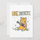 UKE kan het doen met Ukulele Ukelele Cat Guitar Mu Bedankkaart (Voorkant)
