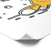 UKE kan het doen met Ukulele Ukelele Cat Guitar Mu Poster (Hoek)