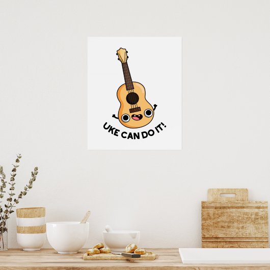 Uke kan het grappig aanmoedigen Ukulele Pun Poster (Keuken)