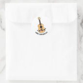 Uke kan het grappige positieve ukelele woordspelin ronde sticker (Tas)