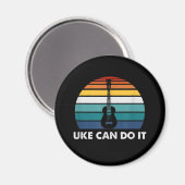 Uke kan het schitterend doen : Ukulele Player Guit Magneet (Voorkant / Achterkant)