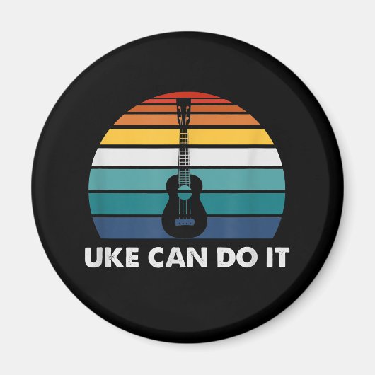 Uke kan het schitterend doen : Ukulele Player Guit Magneet (Voorkant)