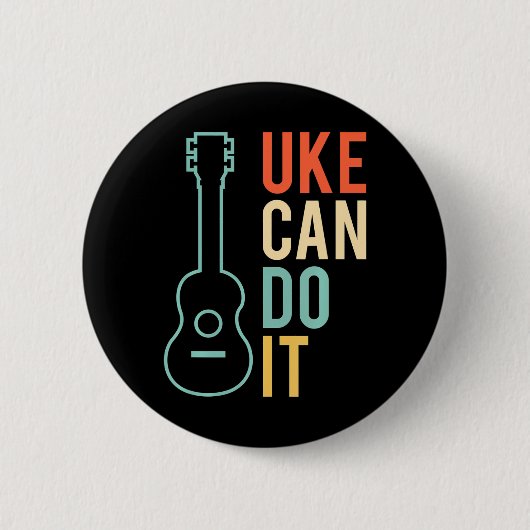 UKE kan het Ukulele doen Ronde Button 5,7 Cm (Voorkant)