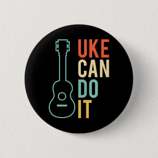UKE kan het Ukulele doen Ronde Button 5,7 Cm