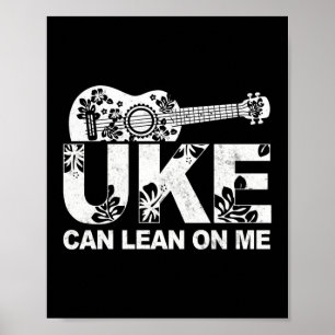 Uke kan lean geven aan me Ukulele Player Hawaiian Poster