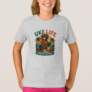 Uke Life Papegaai – Ukulele Vogel met Eiland Vibe T-shirt
