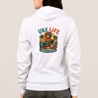 Uke Life Parrot – Island Vibes Ukulele Bird Hoodie