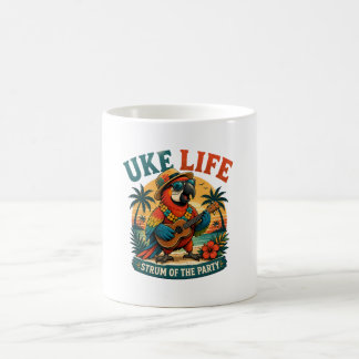 Uke Life Parrot – Island Vibes Ukulele Bird Koffiemok
