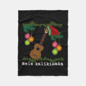 Uke Mele Kalikimaka Ukulele Kerstliedjes Aloha Fleece Deken (Voorkant)