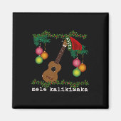 Uke Mele Kalikimaka Ukulele Kerstliedjes Aloha Magneet (Voorkant)