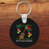 Uke Mele Kalikimaka Ukulele Kerstliedjes Aloha Sleutelhanger (Voorkant)