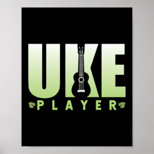 Uke Player Ukulele Player Hawaiian Musicus Poster