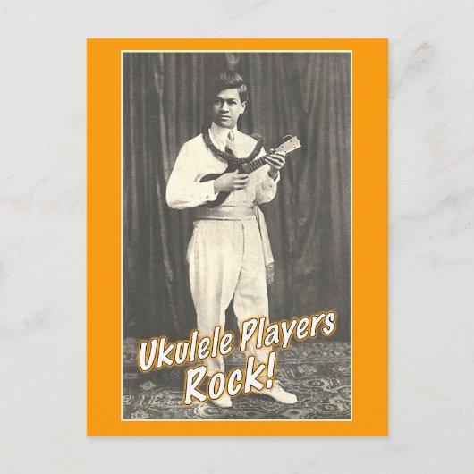 Uke Players Rock Briefkaart (Voorkant)