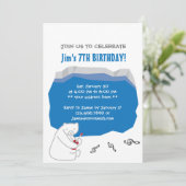 Uke Polar Beer 7e verjaardag van de uitnodiging va (Staand voorkant)