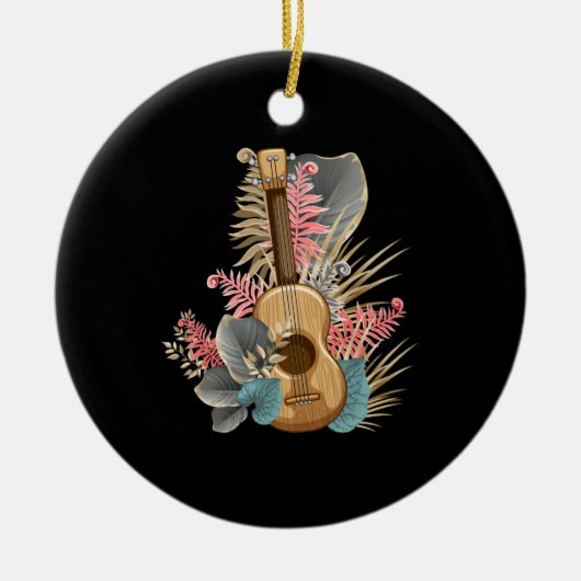 Uke Ukulele Guitar - Muzikant gitarist Ukulele Keramisch Ornament (Voorkant)
