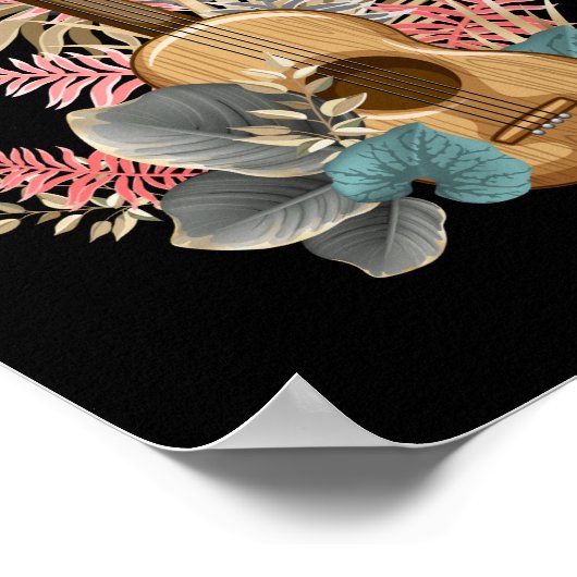 Uke Ukulele Guitar - Muzikant gitarist Ukulele Poster (Hoek)