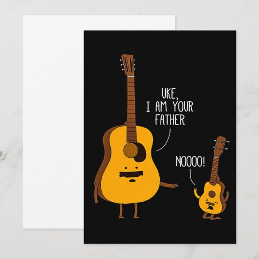 Uke Ukulele Ik ben je vader papa Gift. Aankondiging (Voorkant / Achterkant)