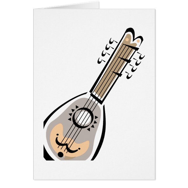 Ukelele, acht string, grafisch afbeelding ontwerp (Voorkant)