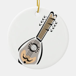 Ukelele, acht string, grafisch afbeelding ontwerp keramisch ornament