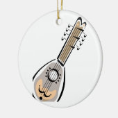 Ukelele, acht string, grafisch afbeelding ontwerp keramisch ornament (Links)
