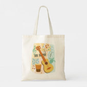 Ukelele collage tote bag (Achterkant)