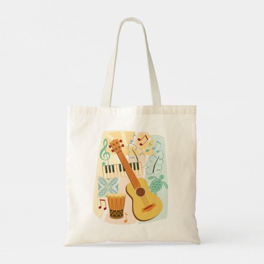 Ukelele collage tote bag (Achterkant)