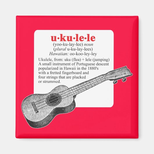 Ukelele Definitie Magneet (Voorkant)