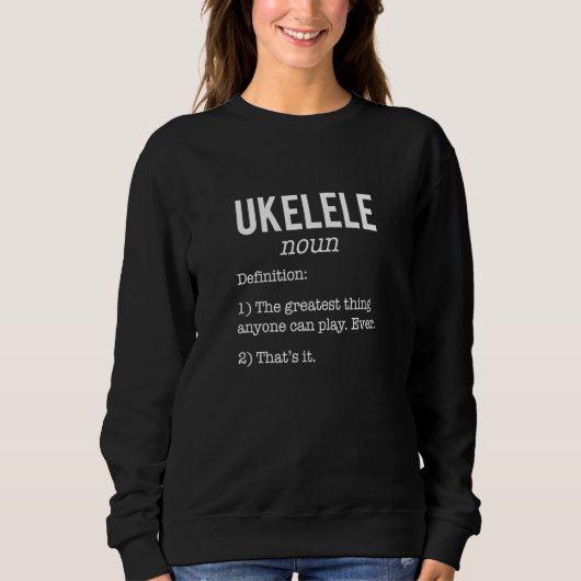 Ukelele Definition Humor Ukelele Trui (Voorkant)