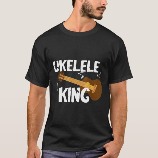 Ukelele King Guitarist Guitar Uke Instrument Hawai T-shirt (Voorkant)