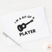 Ukelele muziekinstrument design ovale sticker (Envelop)