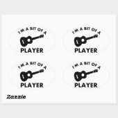 Ukelele muziekinstrument design ovale sticker (Vel)
