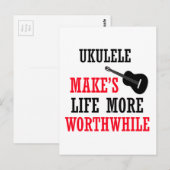 ukelele ontwerp briefkaart (Voorkant / Achterkant)