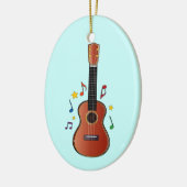 Ukelele op Blue! Keramisch Ornament (Links)